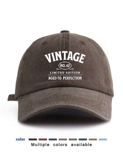 Mũ lưỡi trai nam in hình kỷ niệm sinh nhật lần thứ 67, kiểu dáng vintage, thích hợp cho hoạt động ngoài trời, che nắng, phù hợp cho cả đi dạo phố và mặc hàng ngày.