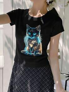 Women T-Shirts - Black - View 2