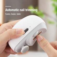 LUYAO Máy cắt móng tay điện 2 trong 1 có đèn LED, máy mài móng tự động, dụng cụ làm móng mini, chăm sóc móng tay. - trắng - Xem 11