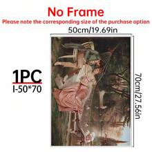 1/9 bức tranh sơn dầu lãng mạn cổ điển trên vải canvas, tranh treo tường trang trí phòng ngủ, nhà cửa, đồ trang trí thẩm mỹ, có khung tùy chọn, tranh trang trí tường phong cách cổ điển nữ thần và hoa, tranh canvas không khung trang trí phòng khách, phòng ngủ, phòng tắm, nhà bếp, văn phòng. - nhiều màu - Xem 39