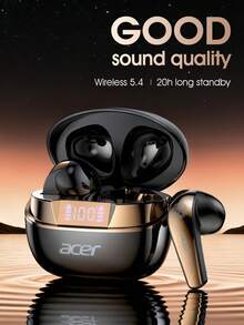Acer OHR554 TWS Wireless Earbuds, In-Ear, High-Fidelity Stereo, Noise Cancelling, Suitable For Sports/Running, Low Latency Gaming Mode, Dolby Audio, Lightweight Touch Control Design, Comfortable Fit, Long Battery Life, Gift Recommendation, Compatible With Multiple Devices (Smartphones, Tablets, Laptops) - one-size - View 3