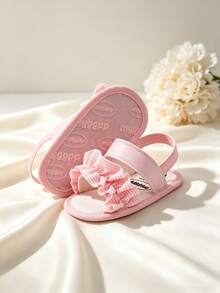 Cute Floral Design Breathable Open Toe Sandals For Girls, Lightweight Comfortable Non-Slip Suitable For Indoor, Outdoor, Beach, Spring/Summer - Pink - View 6