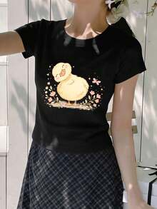 Women T-Shirts - Black - View 2