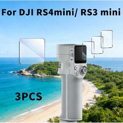 Bộ 3 miếng dán bảo vệ màn hình - Độ cứng 9H, Chống trầy xước, Hiển thị siêu rõ nét, Lớp phủ chống bám vân tay, Phủ toàn màn hình, Không bọt khí, Chất liệu kính cường lực, Bảo vệ camera khỏi trầy xước và hao mòn, Màu trong suốt, Phù hợp với RS4mini/RS3 Mini/RS4/RS4 Pro, Lý tưởng cho những người đam mê máy ảnh và nhiếp ảnh.