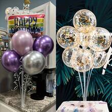 Stand Balon Meja dengan Alas Perekat, Dapat Digunakan Sebagai Tiang Balon, Cocok untuk Pernikahan, Pesta Ulang Tahun, Dekorasi Meja, dan Pesta Liburan (Balon Tidak Termasuk) - Gaya 4 - View 9