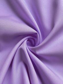 Men's Solid Color Regular Fit Long Sleeve Single-Breasted Formal Dress Shirt - Lilac Purple - View 6