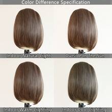 ZigZag Hair 10 Inch Ombre Brown Short Bob Wig, Synthetic Lace Front Wig With Natural Hairline, Suitable For Daily Wear, Festivals, Parties And Music Events - Multicolor - View 4