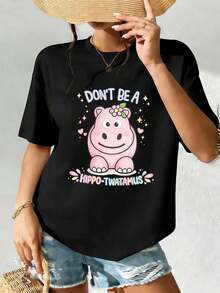 Women T-Shirts - Black - View 2