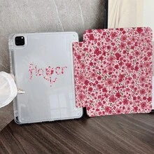 碎花图案平板电脑保护套，带笔槽，适用于 iPad 11 (A16 2025)、Galaxy Tab S10+/S9/A9、小米 5/5PR/6/6PRO/7/7PRO、OPPO 平板电脑、华为 MatePad 和荣耀平板电脑。 - 彩色 - 查看 2