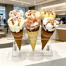6-Tier Transparent Acrylic Conical Display Stand - Suitable For Ice Cream, Cake, Sushi And Spring Rolls - Durable And Easy To Clean Dessert Food Display Stand, Perfect For Bakery, Restaurant And Party Use - Multicolor - View 6