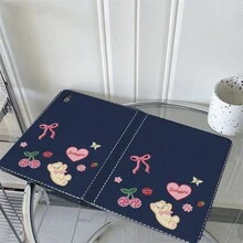 1 chiếc ốp lưng máy tính bảng màu xanh hải quân in hình gấu bông và hoa anh đào - Ốp bảo vệ có chân đế đa góc và khe cắm bút cảm ứng, tương thích với iPad Air 13 (M3 2025)/ Air 11 (M3 2025)/ 11 (A16 2025), Galaxy Tab S10+/S9/A9, Pad, MatePad, Pad, Honor Pad, Xiaoxin Pad - Nhiều màu - Xem 4