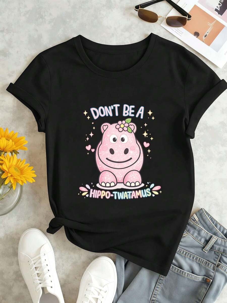 Women T-Shirts - Black - View 1