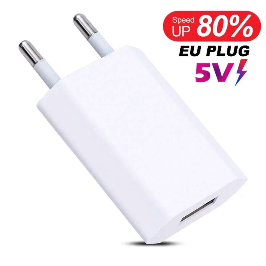 Cargador solar europeo de tipo C E F (220-240V) con enchufe, cargador de pared USB estándar europeo para teléfonos celulares, paneles solares, inicio del verano, Día de los Caídos - 2 enchufes europeos - Ver 1