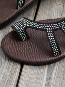 Dép xăng đan đế bằng phong cách Bohemian mùa hè mới dành cho nữ, thoải mái, thanh lịch, thời trang, giản dị và đa năng. - màu đen - Xem 7