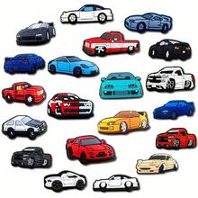 20pcs Random Car Series Accessories, PVC Material Decorative Pendant, Creative Street Element DIY Detachable PVC Durable Set, Suitable For Daily Outfit, Birthday, Party, Valentine's Day, Halloween And Christmas Gifts - Multicolor - View 3