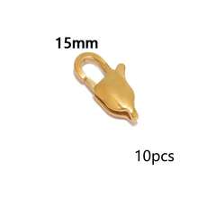 10Pcs 304 Stainless Steel 18K Gold Plated Lobster Claw Clasps, Jewelry Connector Findings For DIY Handmade Necklace Bracelet Making - Lobster Clasp - View 13