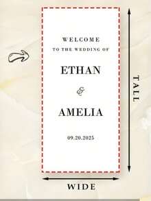 Personalized Wedding Welcome Sign, Modern Wedding Welcome Banner, Customized Fabric Wedding Banner, Boho Style Wedding, Bride's Party Welcome Sign, Customized Name Wedding Sign, Minimalist Welcome Board - Multicolor - View 7