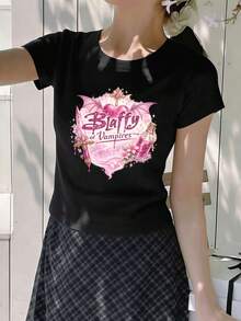 Women T-Shirts - Black - View 2
