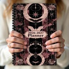 1 Pieza Planificador semanal tamaño A5 2026-2027 (Portada con murciélagos góticos y flores) - Incluye lista de tareas y secciones de planificación, cuaderno de diario minimalista adecuado para la planificación familiar/de mamá, planificador semanal con espiral - U - Ver 6