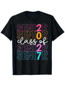 Retro Senior 2027 Class Of 2027 Seniors 27 Graduation 2027-Shirt - 混色 - 查看 1