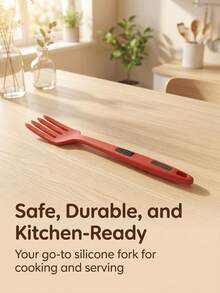 Anti-Slip Silicone Pasta Fork: Resistant To High Temperatures. The Pasta Can Be Wrapped Without Slipping Off. It Is Scratch-Resistant And Wear-Resistant. Suitable For Making Italian Pasta, Macaroni, Western Cuisine, Light Salads, Etc. - Multicolor - View 11