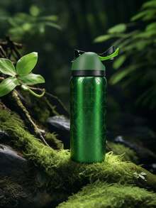 OwaIa Green Note Melody Large Capacity Stainless Steel Water Bottle, 32oz/945ml With Straw, Exquisite Look, Double Wall Insulated For Hot&Cold Drinks/Iced Water, For Leisure Work Sports Indoor Outdoor, Ideal For Students Office Workers, Perfect Gift Choice - màu xanh lá - Xem 5