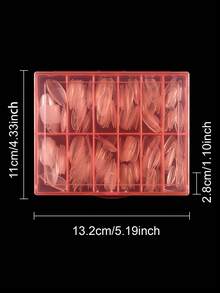 240Pcs Square/Almond/Coffin Nail Tips, Pre-Shaped Acrylic Nail Tips, Semi-Matte Full Cover Nail Tips,Clear Gel Press-On Fake Nails, For Nail Extension, Home DIY Manicure - Multicolor - View 7
