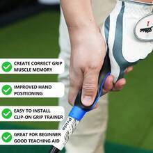 Golf Grip Trainer, Corrects Swing And Grip Posture, Golf Grip Training Aid, Corrects Hand Position And Grip Method, Helps You Master The Correct Grip Posture, Golf Gift. - Blue - View 2