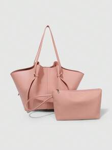 Women's Fashion Shoulder Bag, Crossbody Handbag, Multi-Functional Special Edition, Elegant Design, Large Capacity, Durable, Lightweight, Suitable For Work, Travel, Business, Can Fit Cosmetics - Pink - View 3
