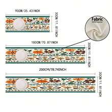1/25pcs Vintage Floral Pattern Printed 100% Linen Table Runner, Suitable For Holiday Parties, Birthday Dinners, Kitchen & Dining Room Decor, Furniture & Home Textile Decoration. It Is A Multi-Purpose Home Decor Item Applicable For All Seasons, Perfect For Party/Holiday Decorations, And Also An Excellent Gift For Parents And Friends. - Multicolor - View 9