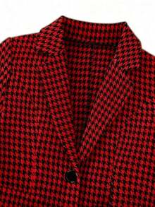 Blazer ligero de verano con cuello de contraste, uso casual/laboral, de 3/4 de manga para mujer - Burdeos 2 - Ver 3