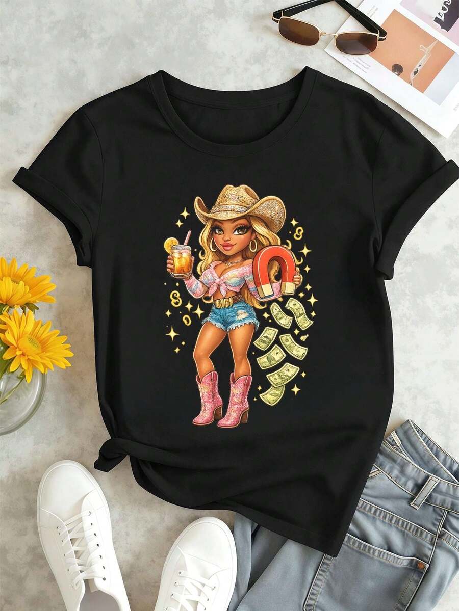 Women T-Shirts - Black - View 1