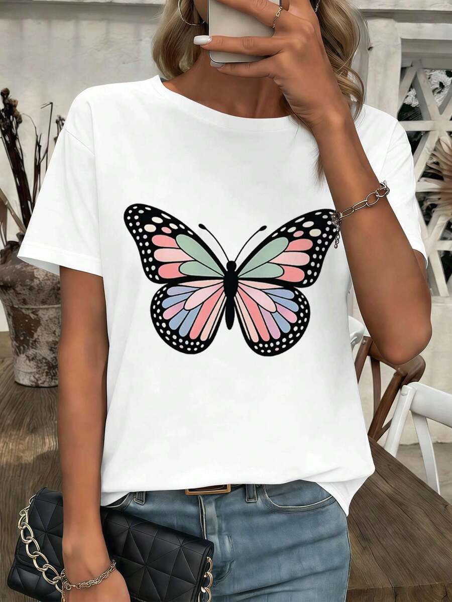 Dam-T-shirts - Vitt - Visa 1