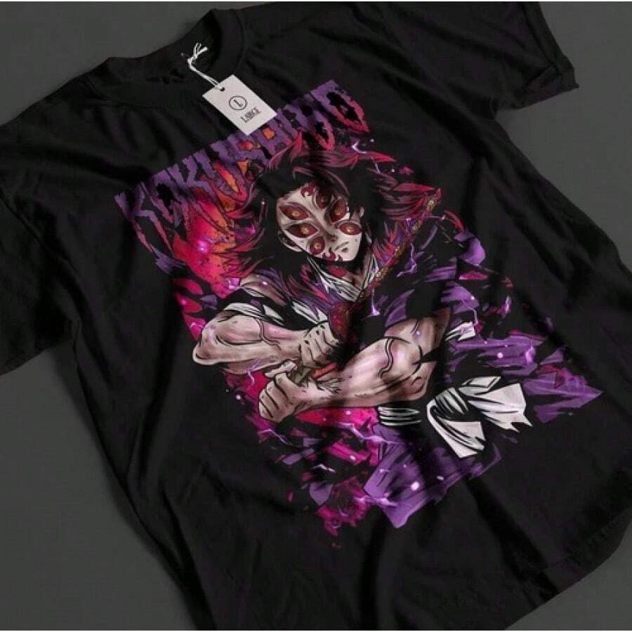 Unisex T-shirt Slayer Shirt Kokushibo Upper Moon 1 T-shirt  KNY Anime Muzan T-shirts för män herrtröjor herrkläder herrset herrtröja herrsaker vardagsklänningar för kvinnor damset eleganta blusar t-shirts för kvinnor damklänning - Svart - Visa 1