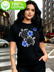 Women T-Shirts - Black - View 6
