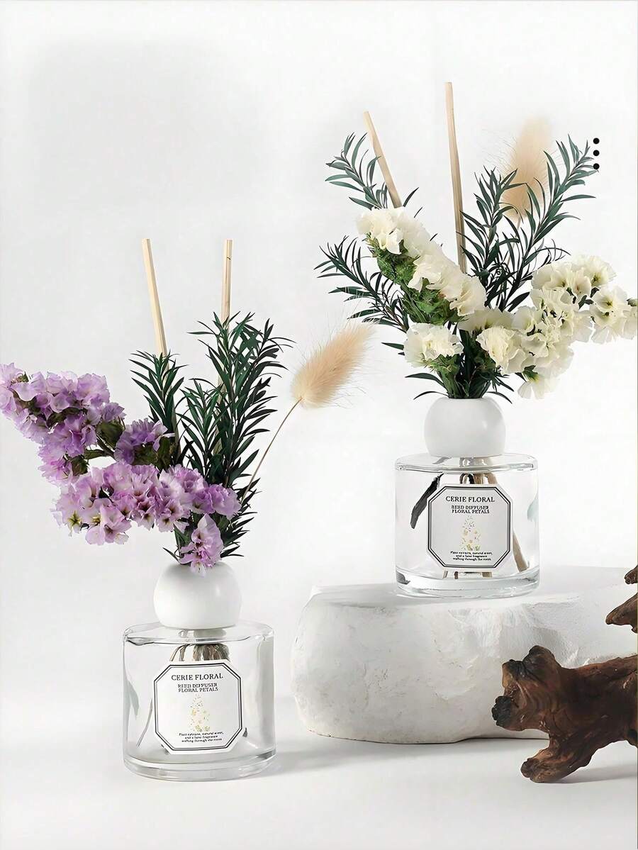 1pc 50ml Essential Oil Diffuser Set, Air Freshener, Aroma Diffuser, Concentrated Fragrance Flameless Diffuser, Minimalist Design, Suitable For Bedroom, Hotel, Office - 1PC - View 1