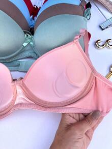 Smooth Padded Bra Basic Reinforced Bra Everyday Bra Classic Comfortable Lingerie Women's Intimate Fashion Adult - Multicolor - View 11