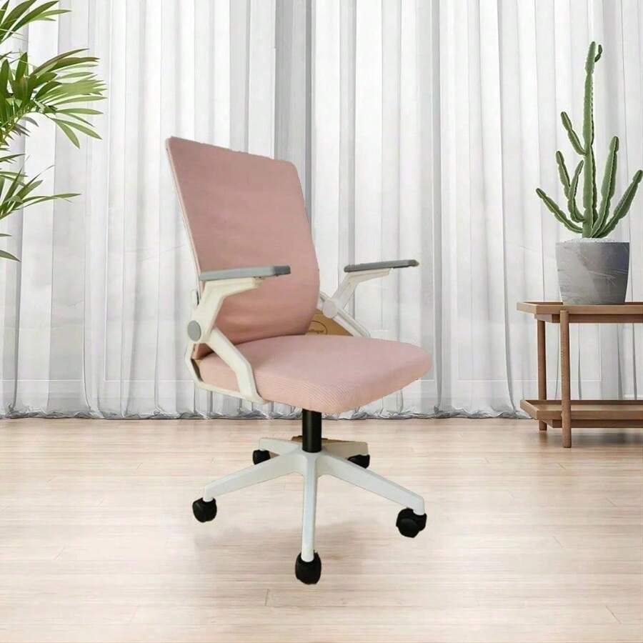Silla Ejecutiva Ergonómica Giratoria Reclinable Blanco/Gris Reposacabezas Ajustable - Rosa/Blanco - Ver 1