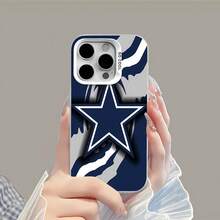 fondo abstracto deportivo azul marino y blanco con estrellas de los Cowboysfunda de teléfono Fundas compatibles con ,Apple,VIVO,OPPO,,, y Honor.Fabricadas en silicona TPU,ofrecen protección contra golpes y caídas. - Blanco - Ver 4