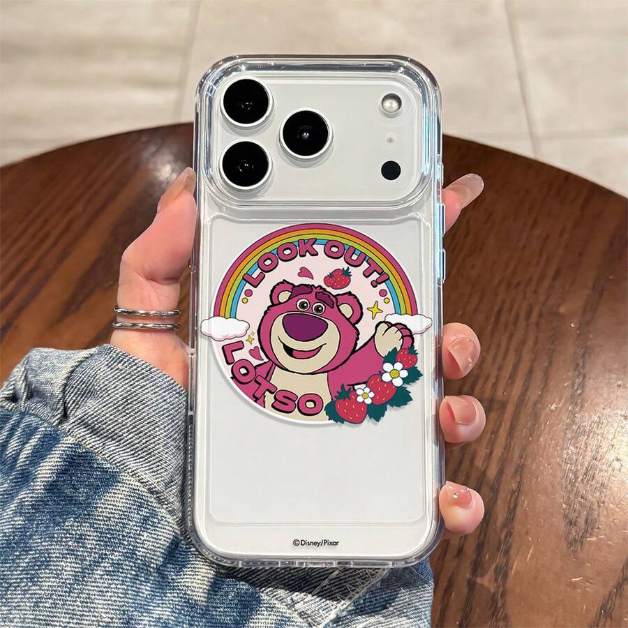 Disney Toy Story Lotso "Look Out!" Rainbow Clear Phone Case Compatible With IPhone 17/17 Pro/17 Pro Max/17 Air/16/15/14/13/12/11/X Series Iphone 17 Pro Max Case Iphone 17 Pro Case Iphone 17 Case The Girlfriend,Ideal Gift For Anime Fans - Clear - View 1