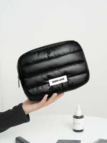 1pc Y2K Style Glossy Rhombus Pattern Digital Organizer Bag, Large Capacity Multi-Functional, Customizable Inner Compartments. Electronic Accessories Travel Storage Pouch, Multi-Layer Zipper Pockets For Cables, Hard Drives, Power Banks, Suitable For Business Travel - Multicolor - View 15