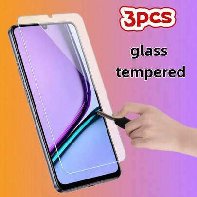3pcs High Definition Screen Protector Film, Compatible With Realme C63/C61/C53/C51/C51S/C35/C33/C33 2023/C31/C30S/C30/C25Y/C25/C25S/C21Y/C21/C20/C15/C12/C11/C11 (2021)/C3/C2/Note 60X/Note 60/Note 50/Narzo 50A Prime/Narzo 50 5G/Narzo 50i Prime/Narzo 5i/Narzo 50A/Narzo 30A/Narzo 20/Narzo N53/Narzo N63/V30/V23/V23i/V20 Series, Strong Protection, Easy Installation, High Clarity, No Bubbles