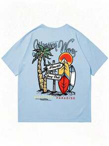 Camiseta de manga corta personalizada para hombres, cómoda y transpirable, adecuada para el verano, de moda líder Y6DV - Albaricoque - Ver 5
