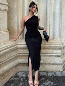 Vestidos Maxi de Verano para Mujer, Vestido Sexy con Abertura, Sin Mangas, Espalda Descubierta, Ajustado, Informal, para la Calle, Elegante, para Fiesta - Blanco marfil - Ver 2