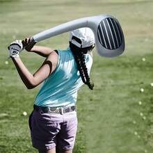 1 chiếc gậy golf bơm hơi, làm bằng nhựa PVC dày hình chữ S, đồ chơi ngoài trời cho tiệc bể bơi, đạo cụ chụp ảnh. - Xám - Xem 1