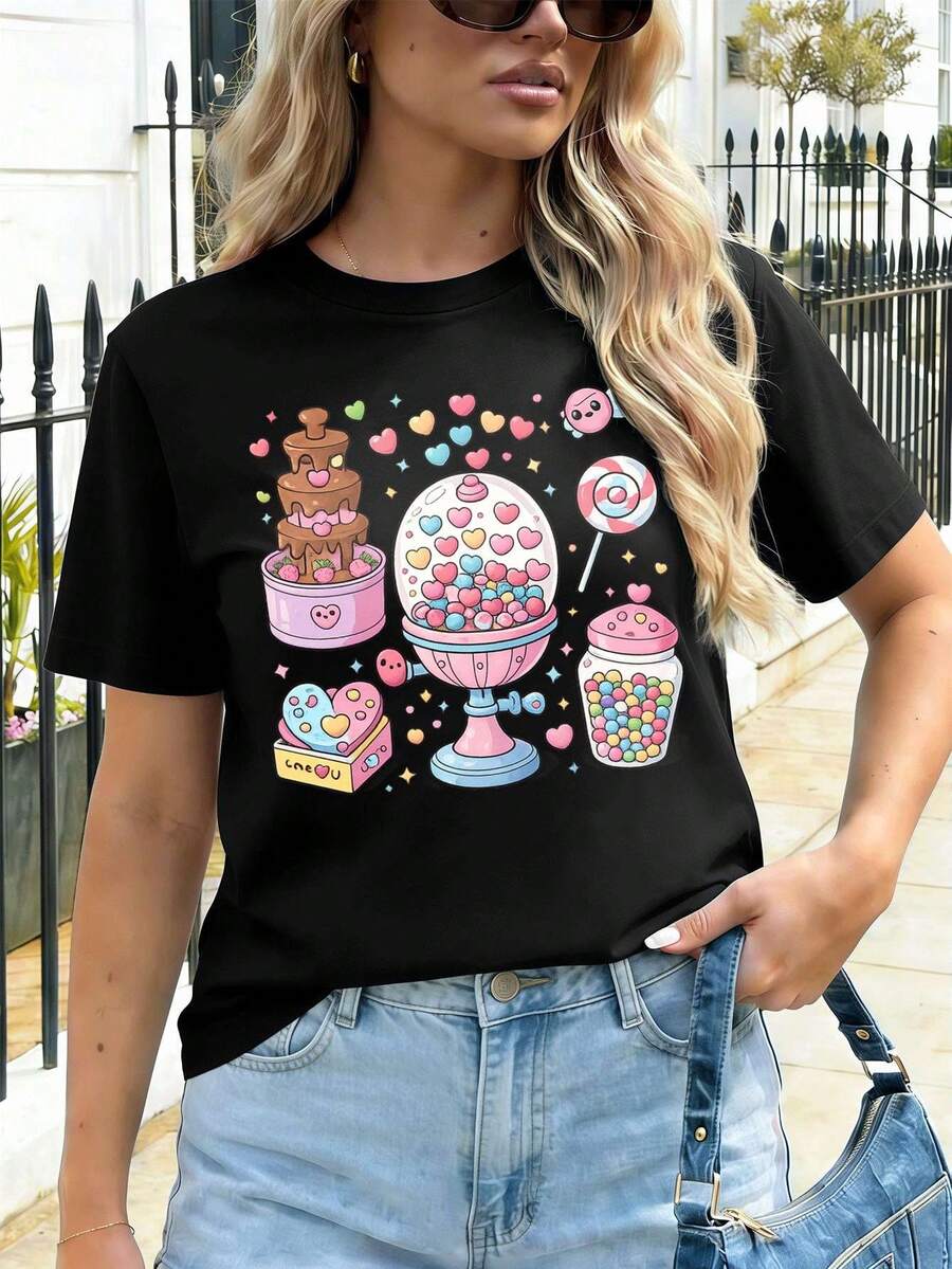 Women T-Shirts - Black - View 1