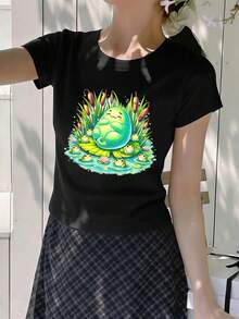 Women T-Shirts - Black - View 2