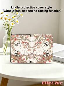 樱花树上熊猫图案保护套，兼容 iPad Air 8(M4)2026(11 英寸)、Air 4/5 10.9 英寸、7/8/9 10.2 英寸，内置笔槽，兼容三星 Tab S6 10.4 英寸，兼容 Kindle 第 11 代(2022/2024)、Kindle Clara 2E、Clara Colour、Clara BW (6 英寸) 和 Libra Colour (7 英寸)，可爱少女风时尚设计，可作平板电脑桌面装饰，生日和节日礼物。 - 彩色 - 查看 8