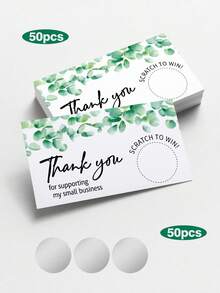 50 Thẻ Phiếu Quà Tặng Cào Trống, Thẻ Giấy Nhét Quà Tặng, Thẻ Giấy Nhét Quà Tặng Cho Doanh Nghiệp, Nhà Hàng, Spa, Thẩm Mỹ, Tiệm Làm Tóc, Đám Cưới, Sinh Nhật, Giáng Sinh, Tiệc Lễ Hội - Thẻ cào - Xem 6
