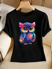 Dam-T-shirts - Svart - Visa 2